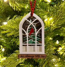 Load image into Gallery viewer, Cardinal in Window Christmas Tree Ornament
