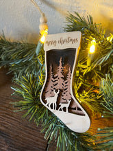 Load image into Gallery viewer, Rustic Wood Stocking Christmas Tree Ornament
