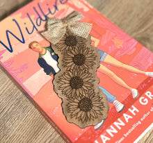 Load image into Gallery viewer, Engraved Wood Sunflower Bookmark
