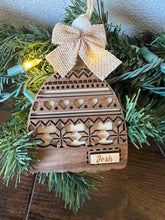 Load image into Gallery viewer, Rustic Wood Beanie Christmas Tree Ornament
