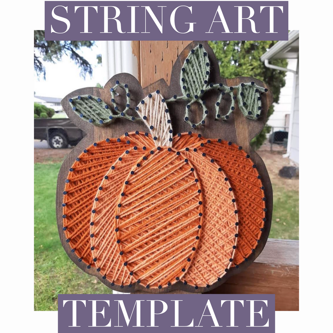 DIGITAL DOWNLOAD Pumpkin String Art Template; Print File