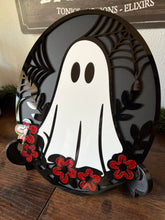 Load image into Gallery viewer, Spooky Floral Ghost Acrylic Sign

