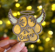 Load image into Gallery viewer, Personalized Paw Print Ornament
