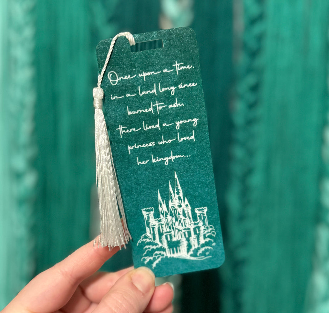 Once Upon a Time Throne of Glass Bookmark; Kindom of Ash Book Merch