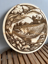 Load image into Gallery viewer, Engraved Salmon Wood Sign
