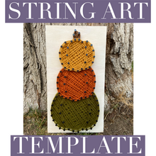 Load image into Gallery viewer, DIGITAL DOWNLOAD Stacked Pumpkins String Art Template; Print File
