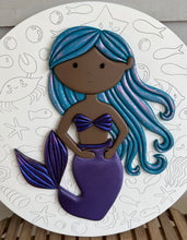 Load image into Gallery viewer, Hand Shaped Mermaid Wood Sign
