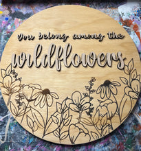 Load image into Gallery viewer, Wildflower Engraved Wood Sign Kit
