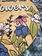 Load image into Gallery viewer, Wildflower Engraved Wood Sign
