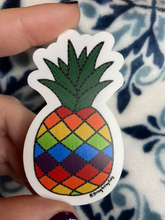 Load image into Gallery viewer, Rainbow Pineapple String Art Sticker

